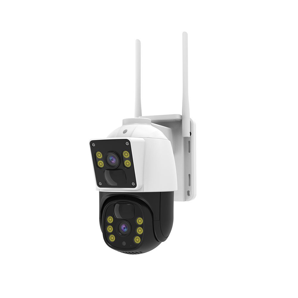 Camera supraveghere cu lentila duala Speed Dome PTZ VStarcam BG66DR, 2 MP Full HD, 4G, 4 mm, IR/lumina alba 30 m, microfon si difuzor, slot card, auto tracking