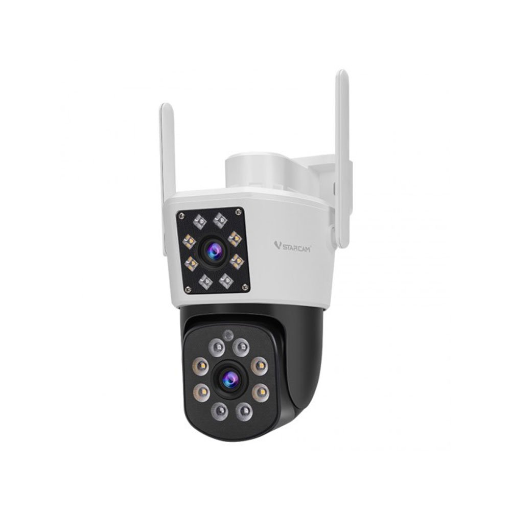 Camera supraveghere exterior cu lentila duala IP PTZ Speed Dome Wi-Fi Vstarcam C662DR, 2 MP, 4 mm, IR 15-30 m, slot card, microfon si difuzor, auto tracking spy-shop.ro