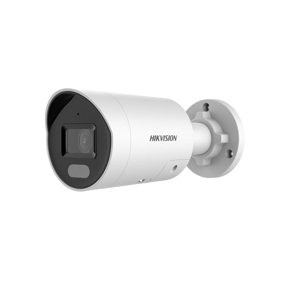 Camera supraveghere IP exterior cu iluminare duala Hikvision ColorVu DS-2CD2047G2H-LIU/SL(4MM)(EF), 4 MP, 4 mm IR/lumina alba 40 m, slot card, microfon si difuzor , PoE, lumina stroboscopica
