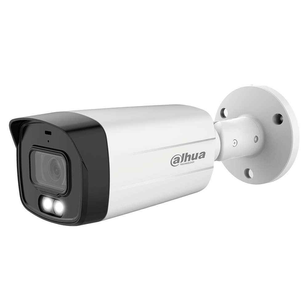Camera supraveghere exterior Dahua Full Color HAC-HFW1239TM-A-LED, 2 MP, 3.6 mm, lumina alba 40 m, microfon 3.6