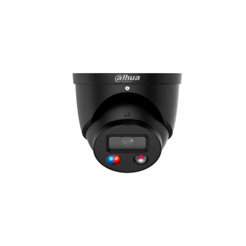 Camera supraveghere exterior IP cu iluminare duala Dahua WizSense IPC-HDW3549H-AS-PV-0280B-S4-BLACK 5 MP, IR 30, 2.8 mm, microfon, slot card, PoE, negru 2.8