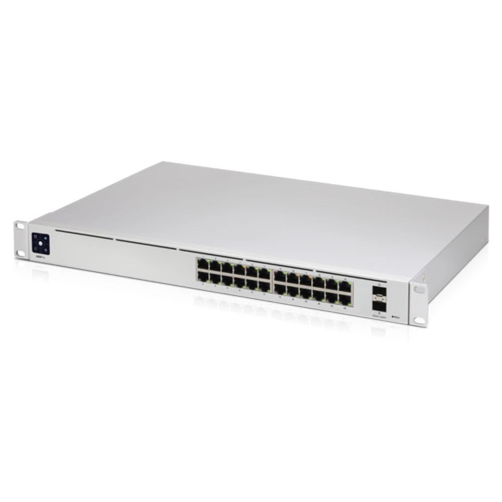 Switch Gigabit cu 24 porturi Ubiquiti UniFi USW-PRO-24, 88 Gbps, 2 porturi SFP, 10/100/1000 Mbps, cu management la reducere 10/100/1000
