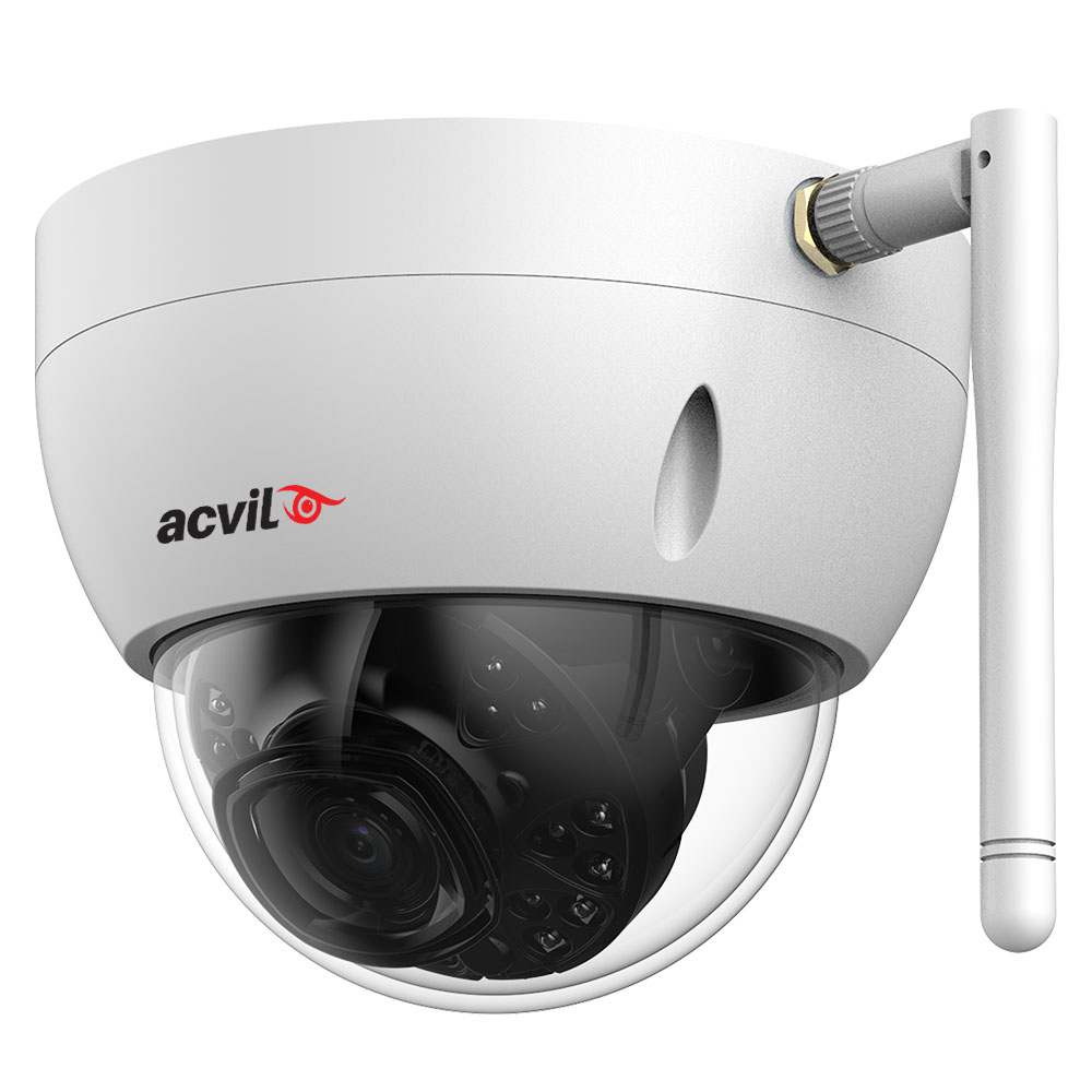 Camera supraveghere wireless IP WiFi Dome Acvil WIFI-DF30-4M 2.0, 4 MP, IR 30 m, 2.8 mm, slot card la reducere Acvil
