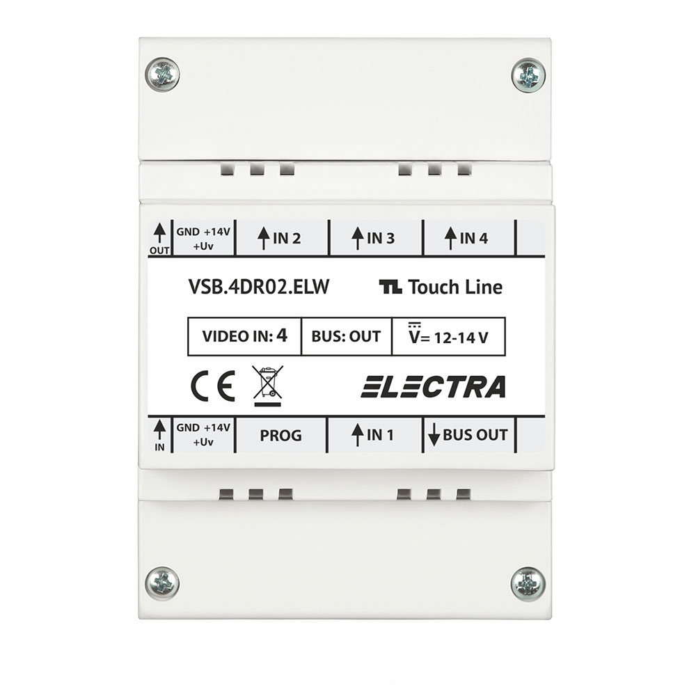 Doza selectie video Electra VSB.4DR02.ELW, 4 intrari, 12-14 V, ABS
