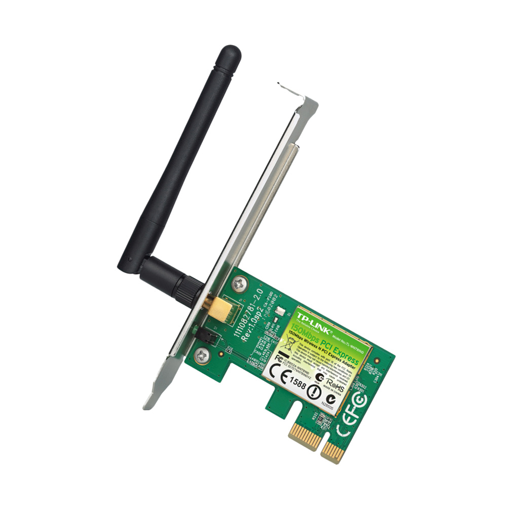 Adaptor Wireless TP-Link TL-WN781ND, 2.4 GHz, 150Mbps, PCI Express, 2dBi 150Mbps