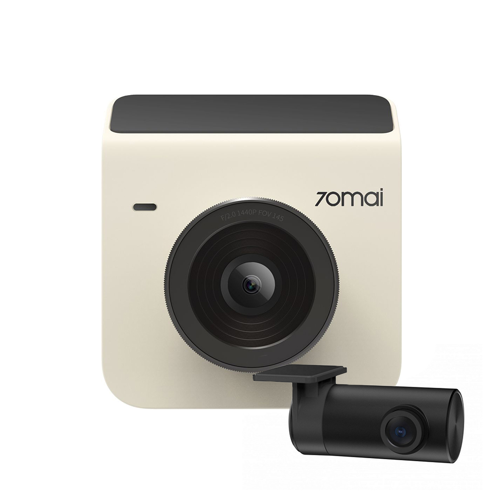 Camera auto fata/spate Xiaomi 70Mai A400-1, 2K, 145 grade, slot card, Night Vision, Ivory (Ivory imagine noua