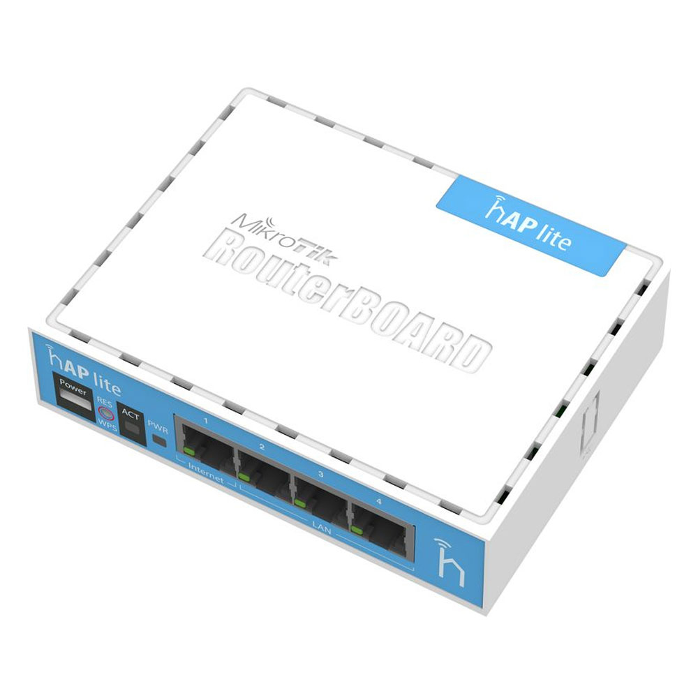 Acces Point wireless MikroTik hAP lite RB941-2ND, 4 porturi, 2.4 GHz, 300 Mbps