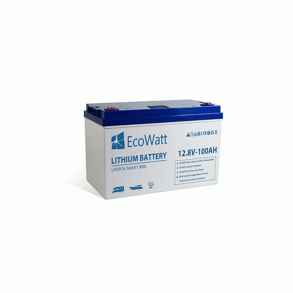 Acumulator litium EcoWatt LiFePO4 ECO-12-100, 12 V, 100 Ah, BMS 100