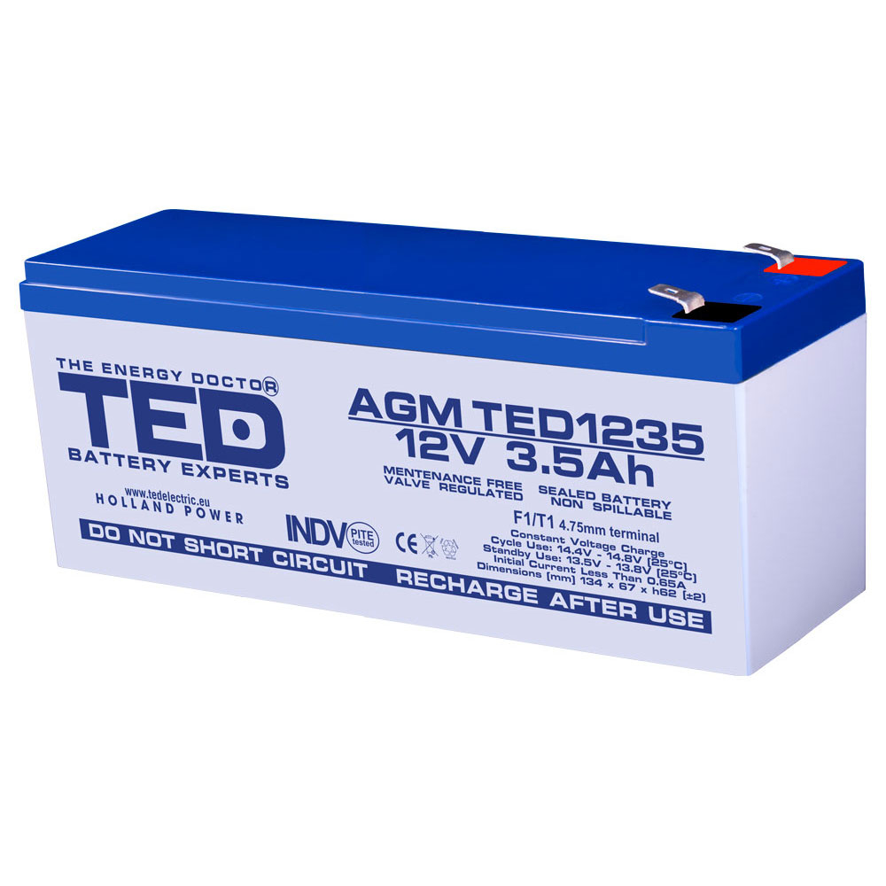 Acumulator AGM VRLA TED TED003133 12 V