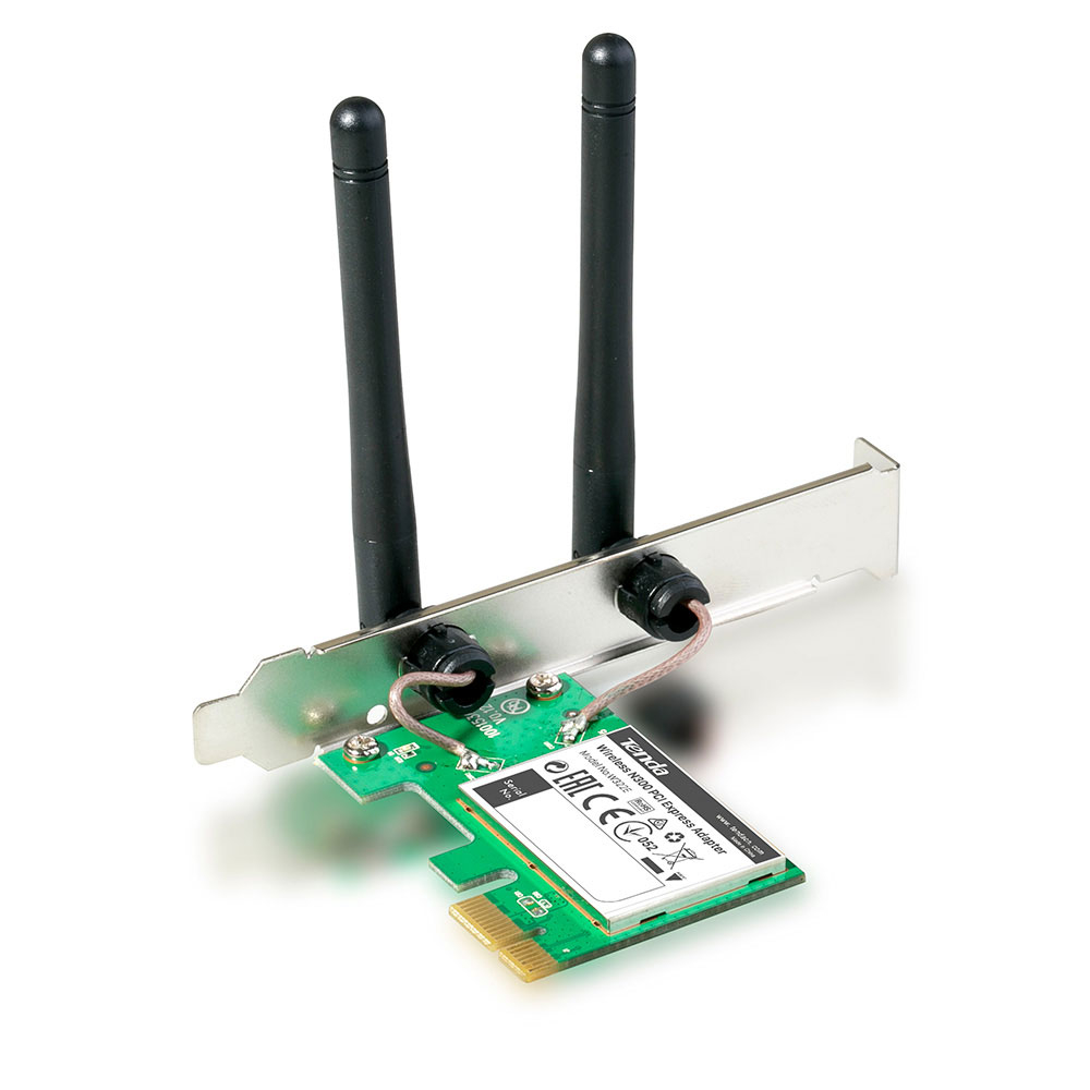 Adaptor placa de retea wireless Tenda W322E, PCI-E, 2.4 GHz, 2dBi, 150 Mbps de la Tenda