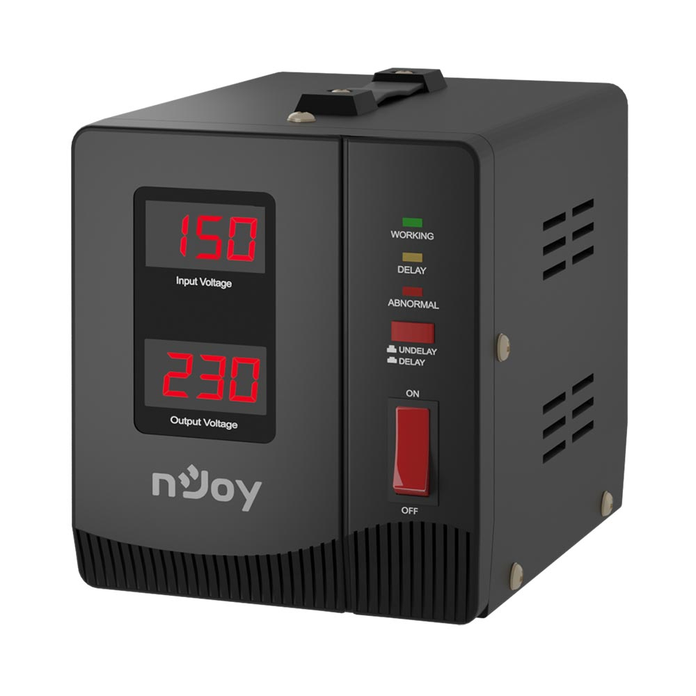 Stabilizator de tensiune nJoy Alvis 1000 AVRL-10001AL-CS01B, 1000 VA / 600 W, 1 priza 1000
