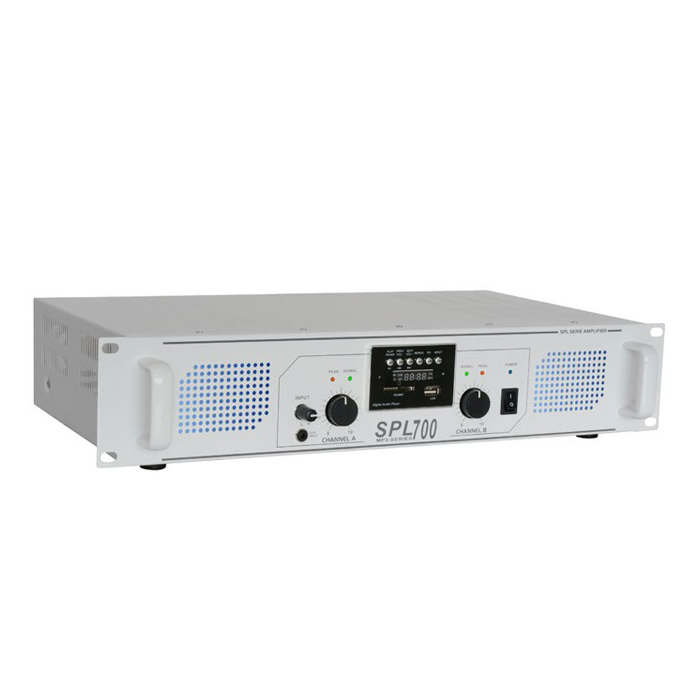 Amplificator profesional cu 2 iesiri Skytec SPL700MP3 178.777, USB/SD, radio FM, 2x350W (USB/SD) imagine noua tecomm.ro