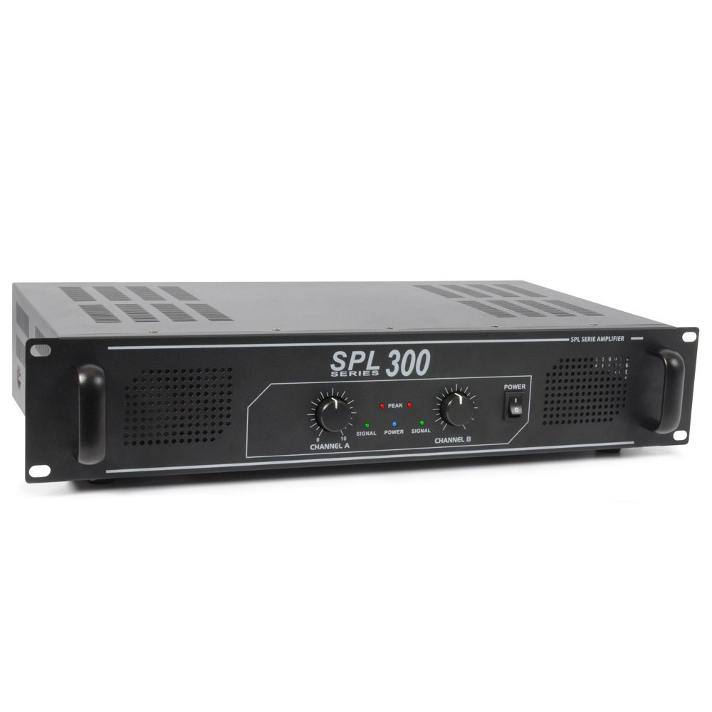 Amplificator profesional pentru DJ Skytec SPL300 178.785, 2x150W RMS, 10 kOhm la reducere Skytec