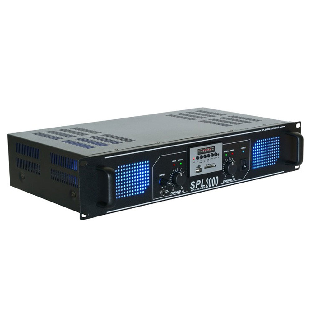 Amplificator profesional Skytec SPL1000MP3 178.774, USB/SD, 2x1000W (USB/SD) imagine noua
