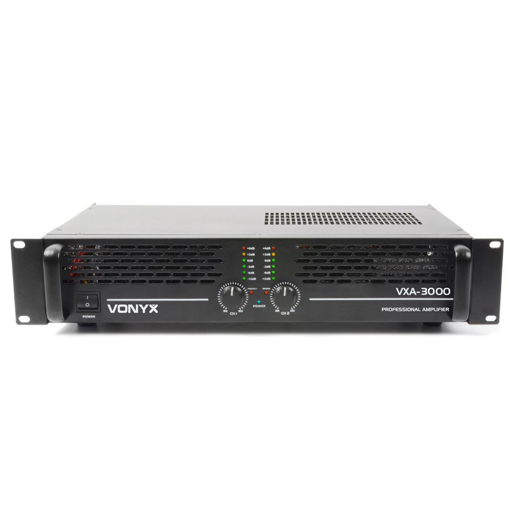 Amplificator profesional Vonyx VXA-3000 172.058, 2x1500W, 4-8 ohm la reducere spy-shop.ro