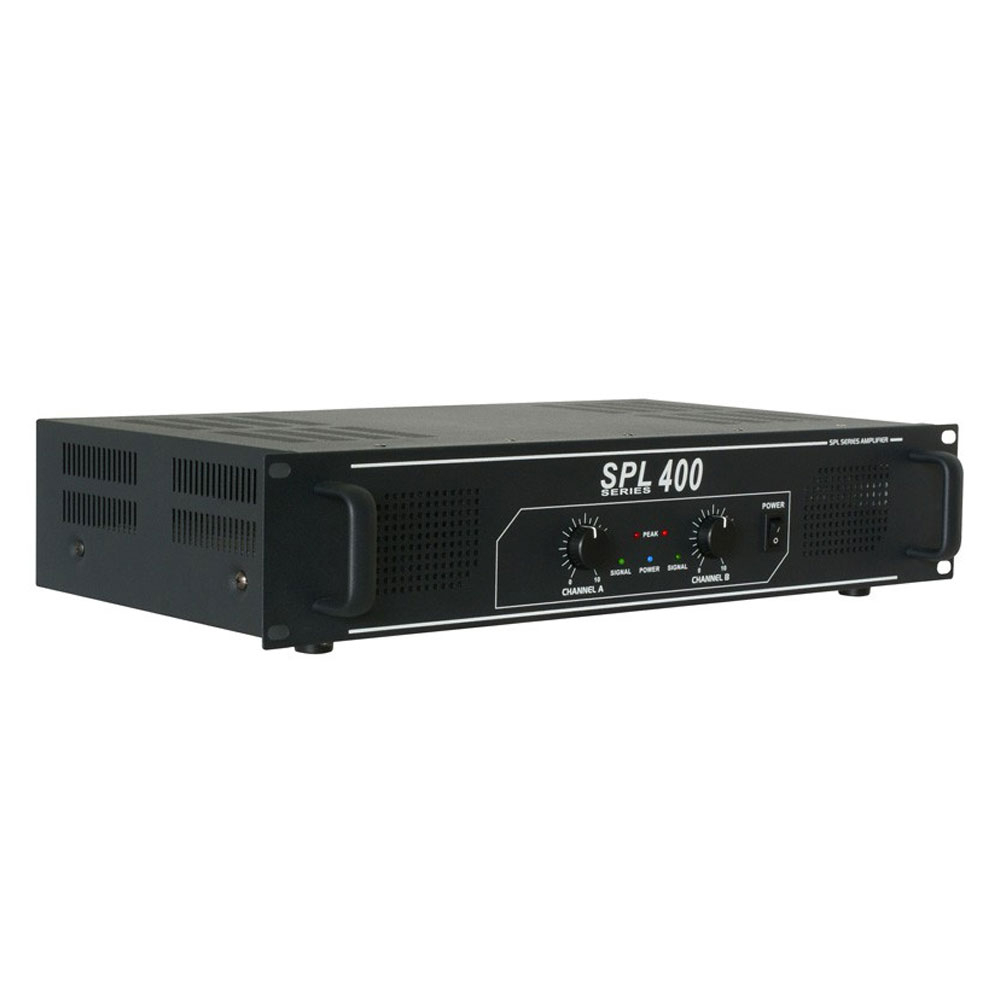 Amplificator semi-profesional pentru DJ Skytec SPL400 178.788, 2x200W RMS la reducere Skytec