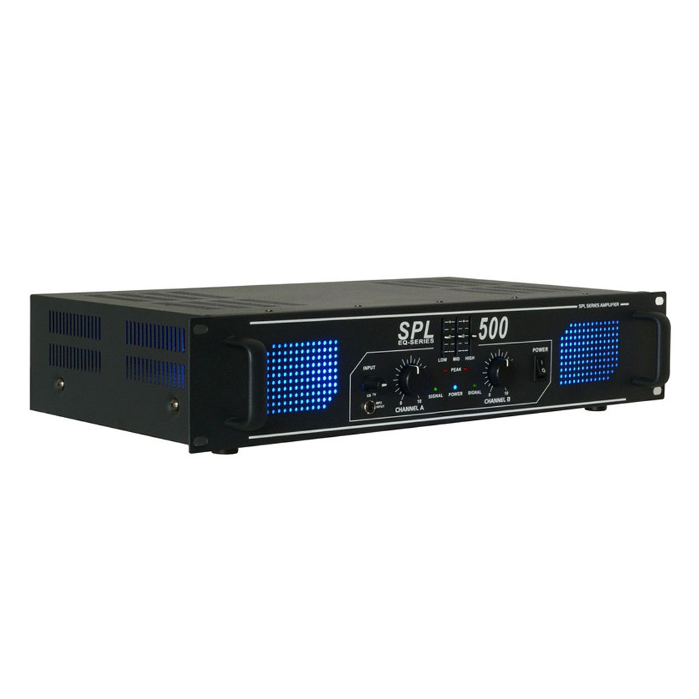 Amplificator semi-profesional pentru DJ Skytec SPL500 178.791, 2x250W la reducere 178.791