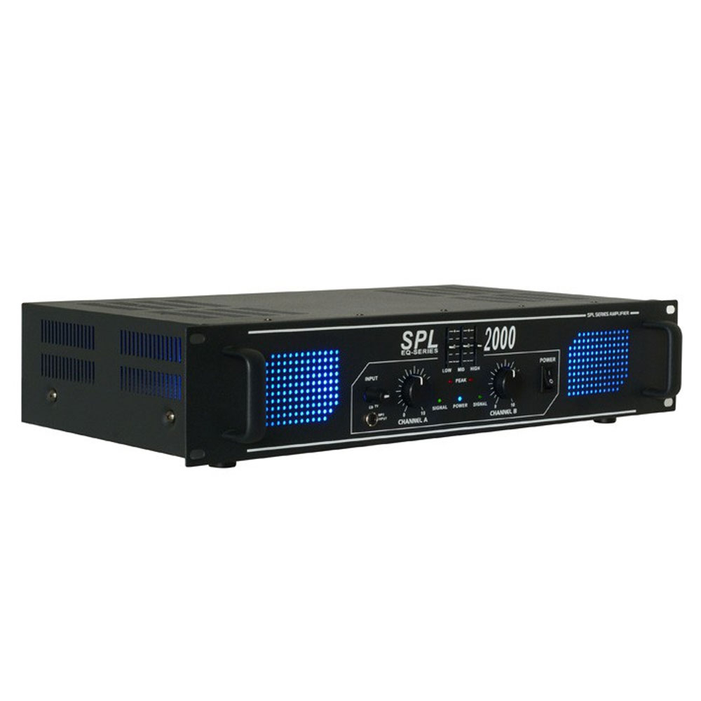 Amplificator semi profesional Skytec SPL2000 178.799, MP3, 2x250W RMS, 4-8 ohm 178.799 imagine noua