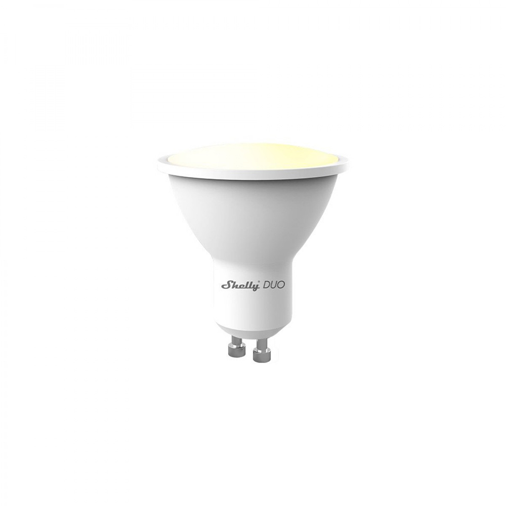 Bec smart bicolor LED WiFi Shelly Duo GU10, 2.4 GHz, 475 lm, 4.8 W, control de pe telefon