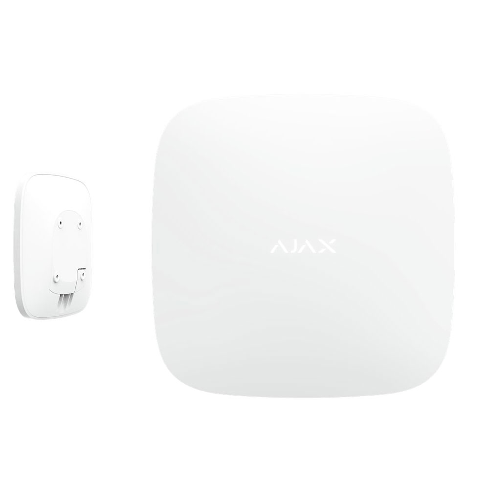 Unitate centrala AJAX Hub Plus WH, 25 partitii, 150 dispozitive, 2000 m imagine 2021 Ajax