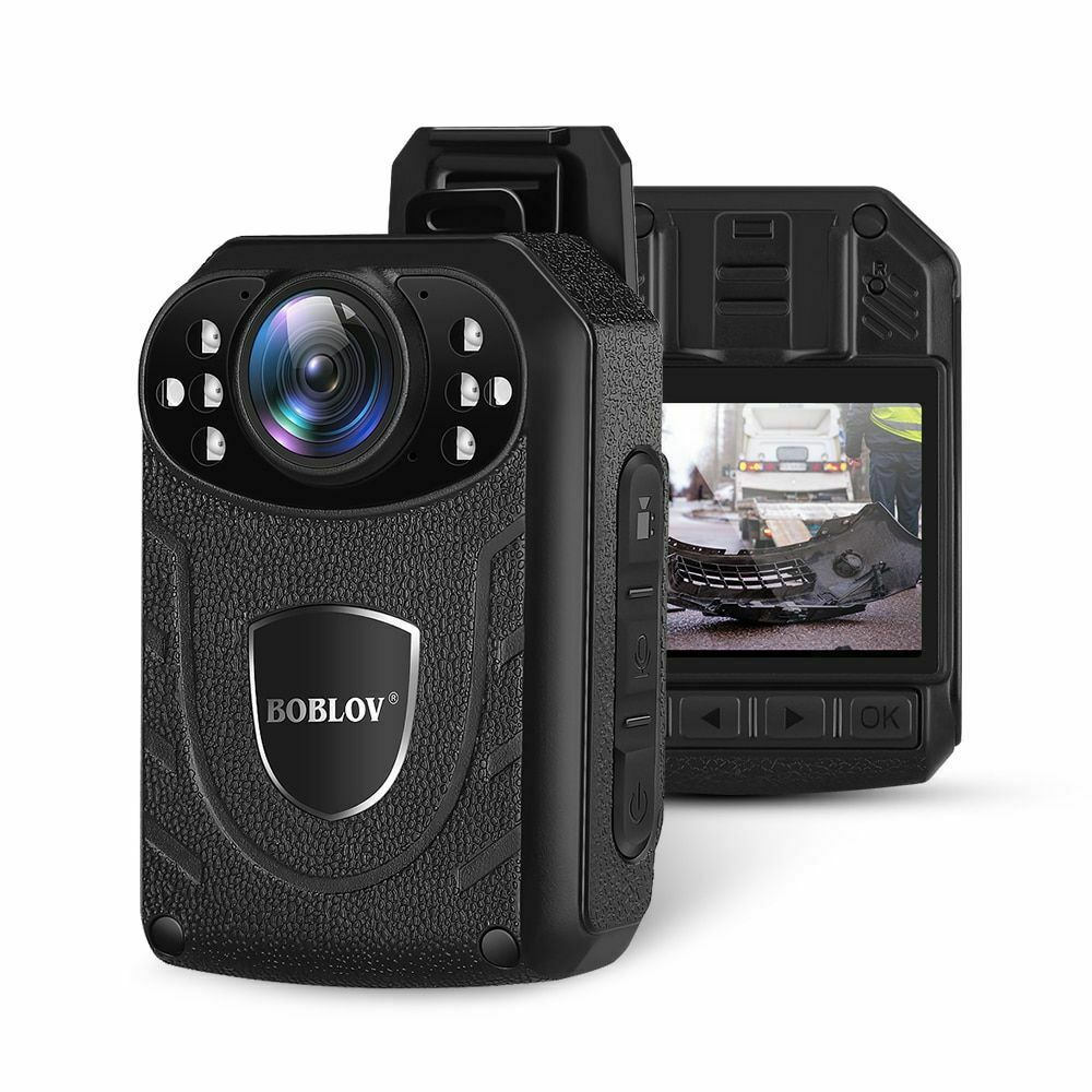Body camera Boblov KJ21, 2K, night vision 10 m, slot card microSD, inregistrare 10 ore, protectie fisiere video, 2850mAh, 14 MP (BodyCam) imagine noua