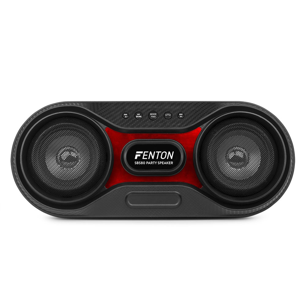 Boxa portabila Fenton SBS80 178.324, 2×3 inch, 80W, Bluetooth/USB/SD, 50-17.000 Hz la reducere Fenton