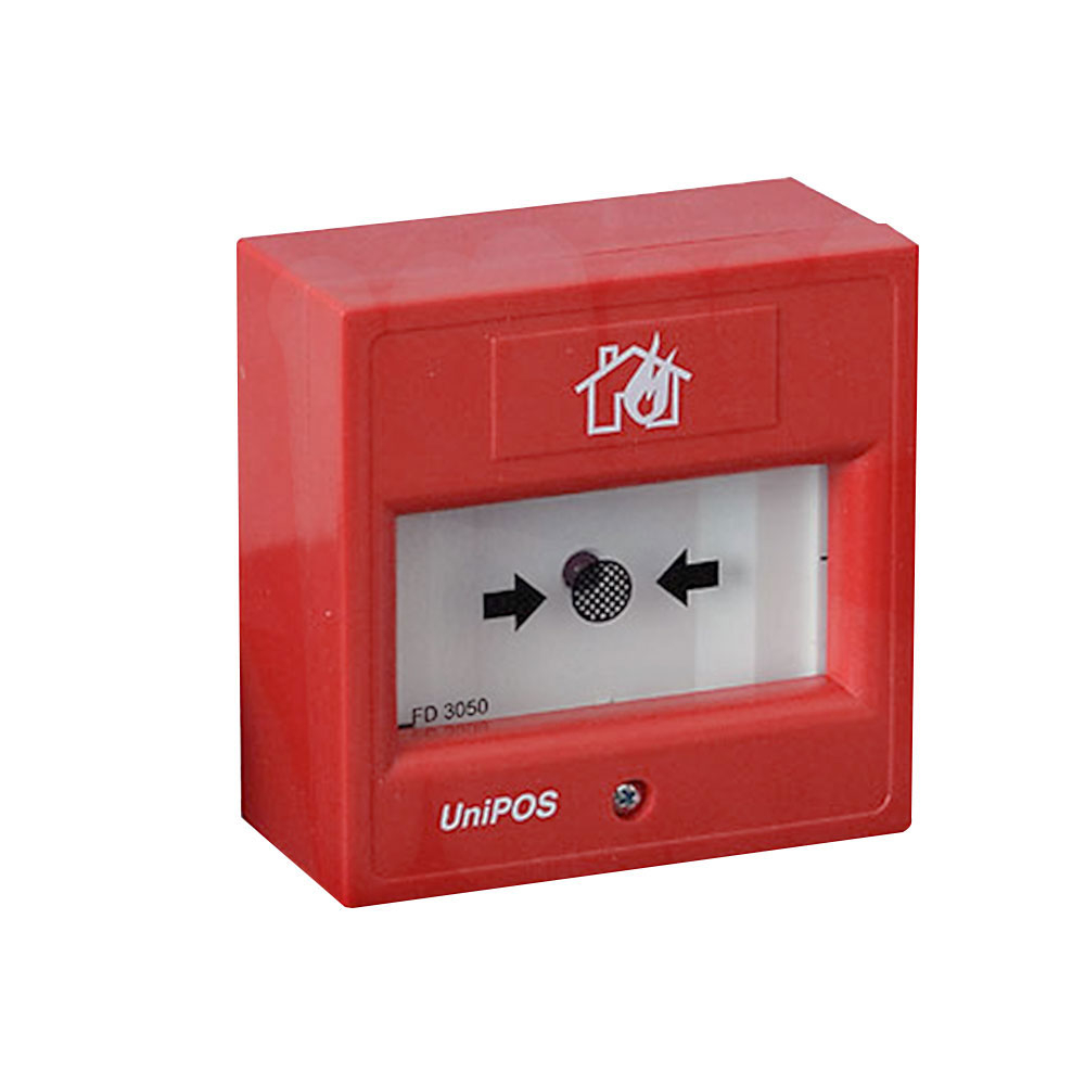 Buton de incendiu conventional interior UniPOS FD 3050, element elastic, LED, ABS spy-shop