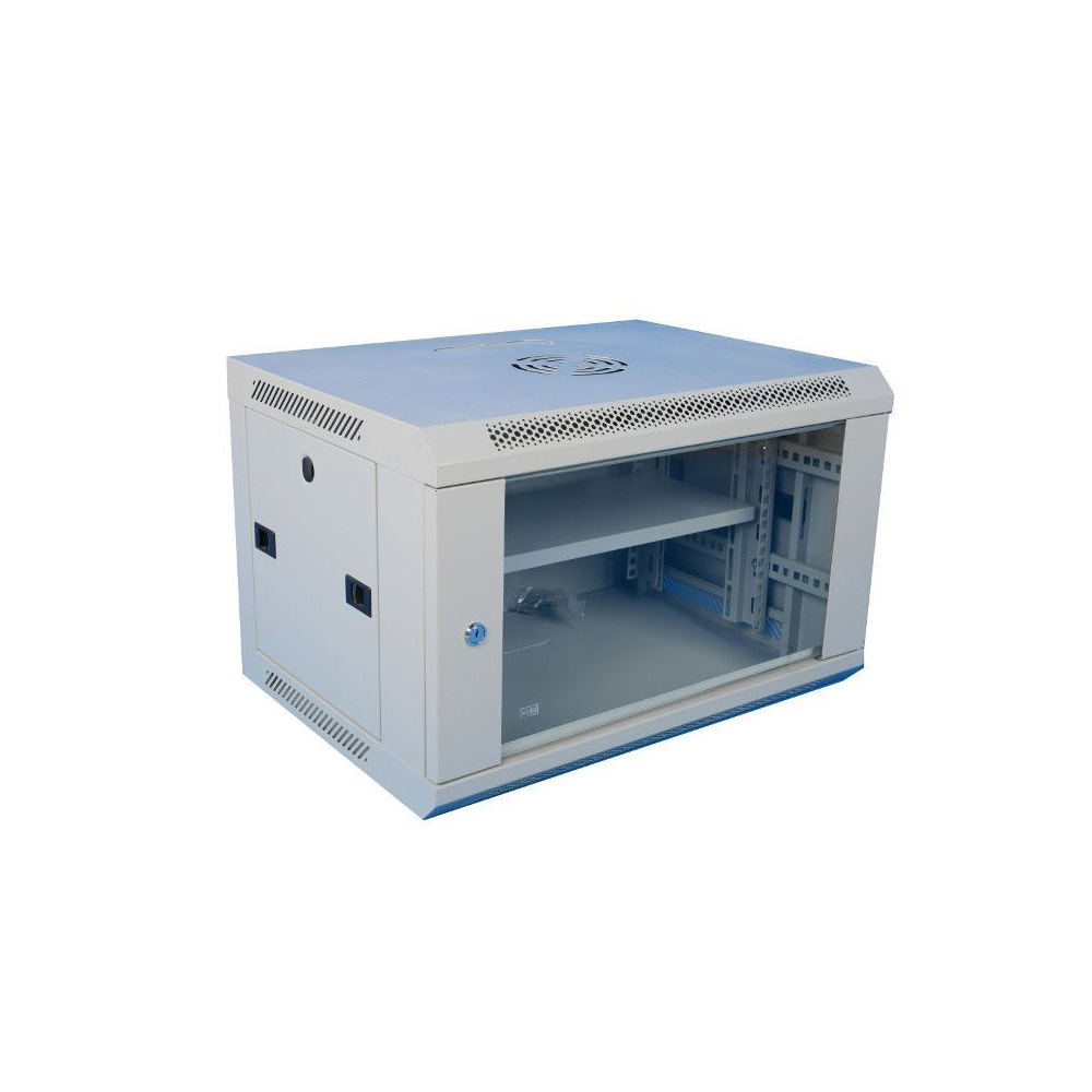 Cabinet rack metalic 19 inch WMF6U-600, geam securizat, greutate sustinuta 60 kg, 6U la reducere Cabinet