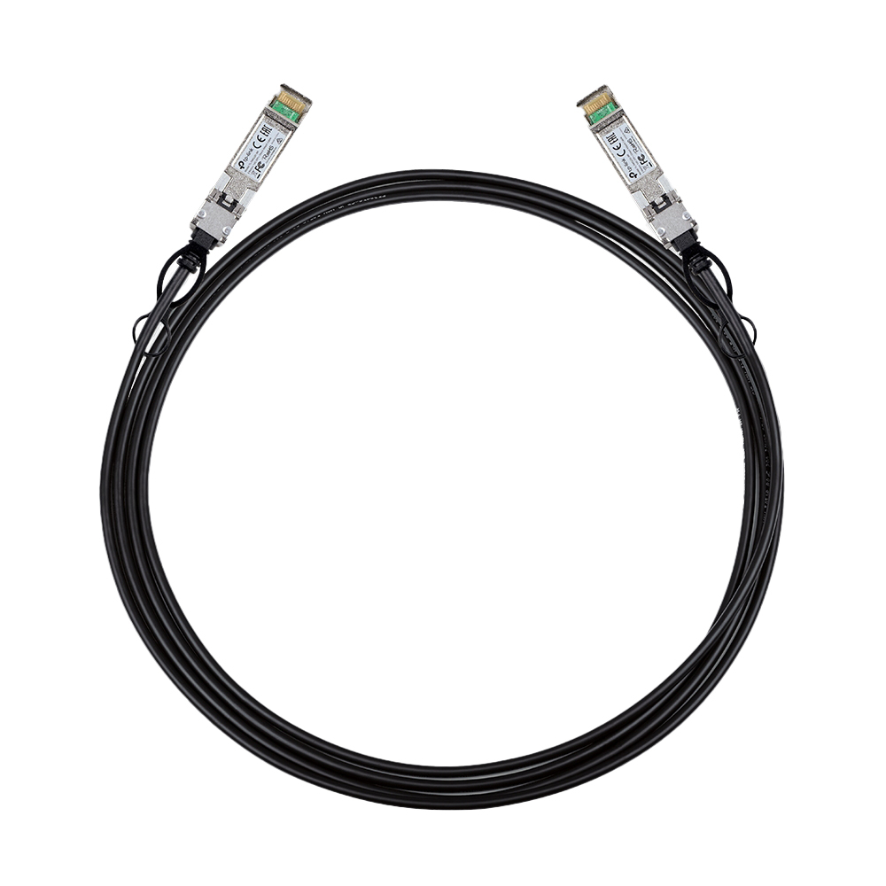 Cablu adaptor TP-Link TL-SM5220-3M, 10G SFP+ la SFP+, 3 m 10G imagine Black Friday 2021