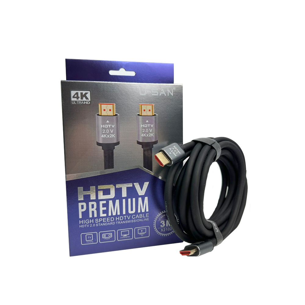Cablu premium HDMI 2.0 High Speed, 4K x 2K, placat cu aur, Ethernet 10/100 Mbps, tata-tata, 3 m 10/100