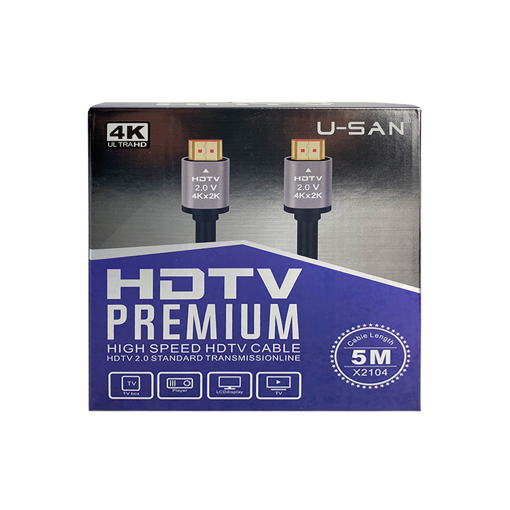 Cablu premium HDMI 2.0 High Speed, 4K, placat cu aur, 60 Hz, Ethernet 10/100 Mbps, tata-tata, 5 m la reducere 10/100