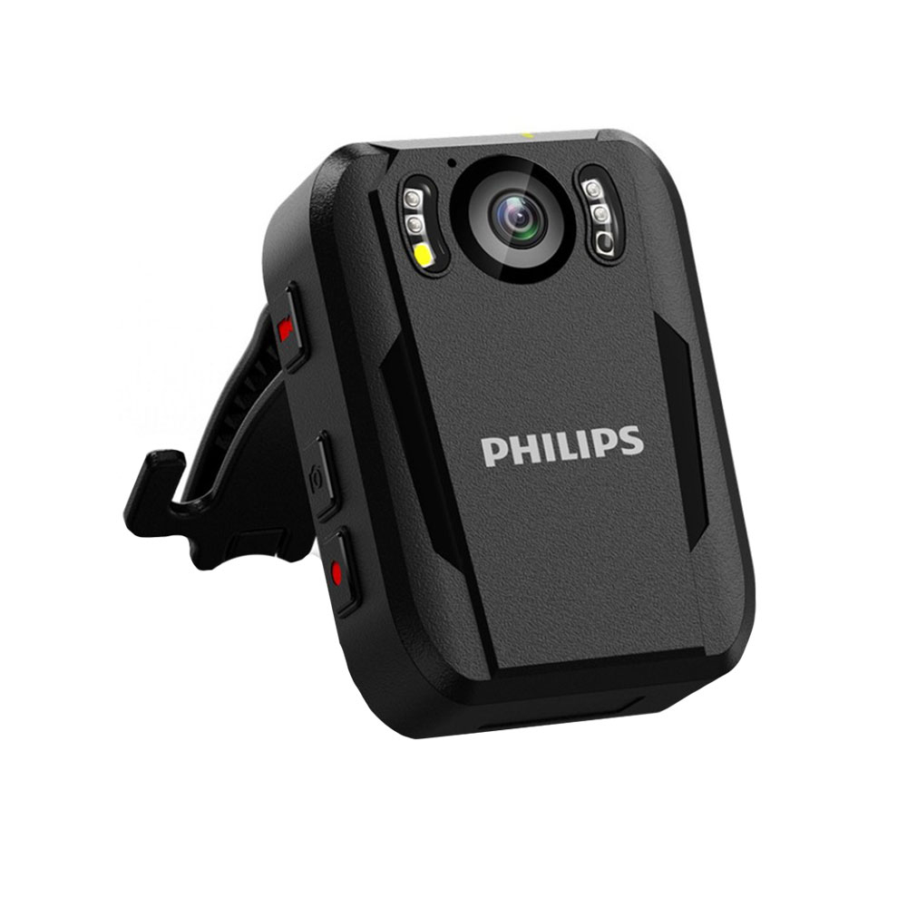 Body camera Philips VTR8102, 3 MP, night vision, slot card, ecran 1.5 inch, microfon, 3400 mAh (BodyCam) imagine Black Friday 2021