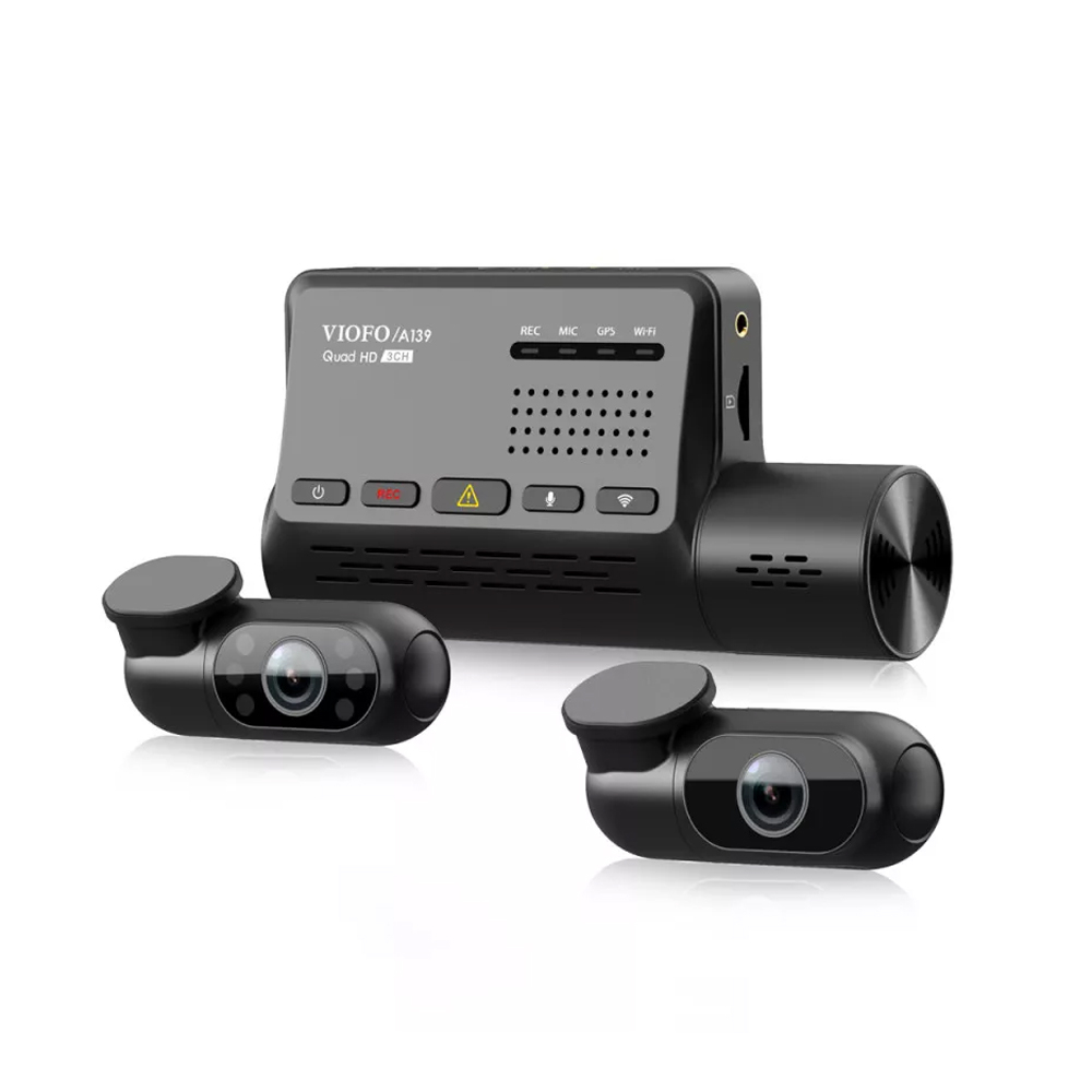 RESIGILAT – Camera pentru masina Viofo A139, 2K, WiFi, GPS Logger, 3 camere, microfon, slot card spy-shop.ro