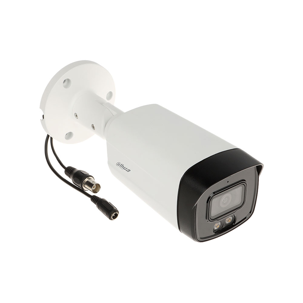 Camera supraveghere de exterior Dahua Full Color HAC-HFW1509TM-A-LED, 5 MP, lumina alba 40 m, 3.6 mm, microfon la reducere 3.6