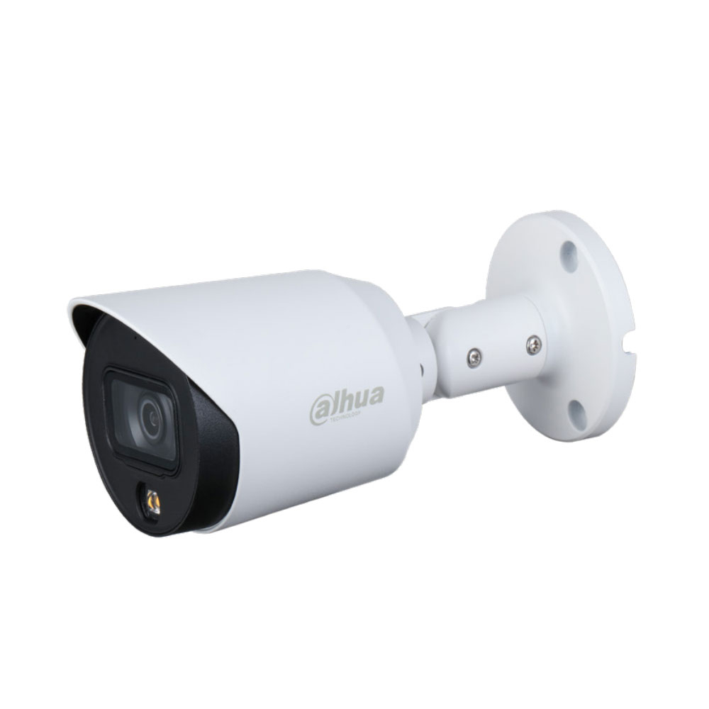 Camera supraveghere de exterior Dahua Starlight Full Color HAC-HFW1509T-A-LED-0360B, 5 MP, lumina alba 20 m, 3.6 mm, microfon 3-6 imagine noua idaho.ro