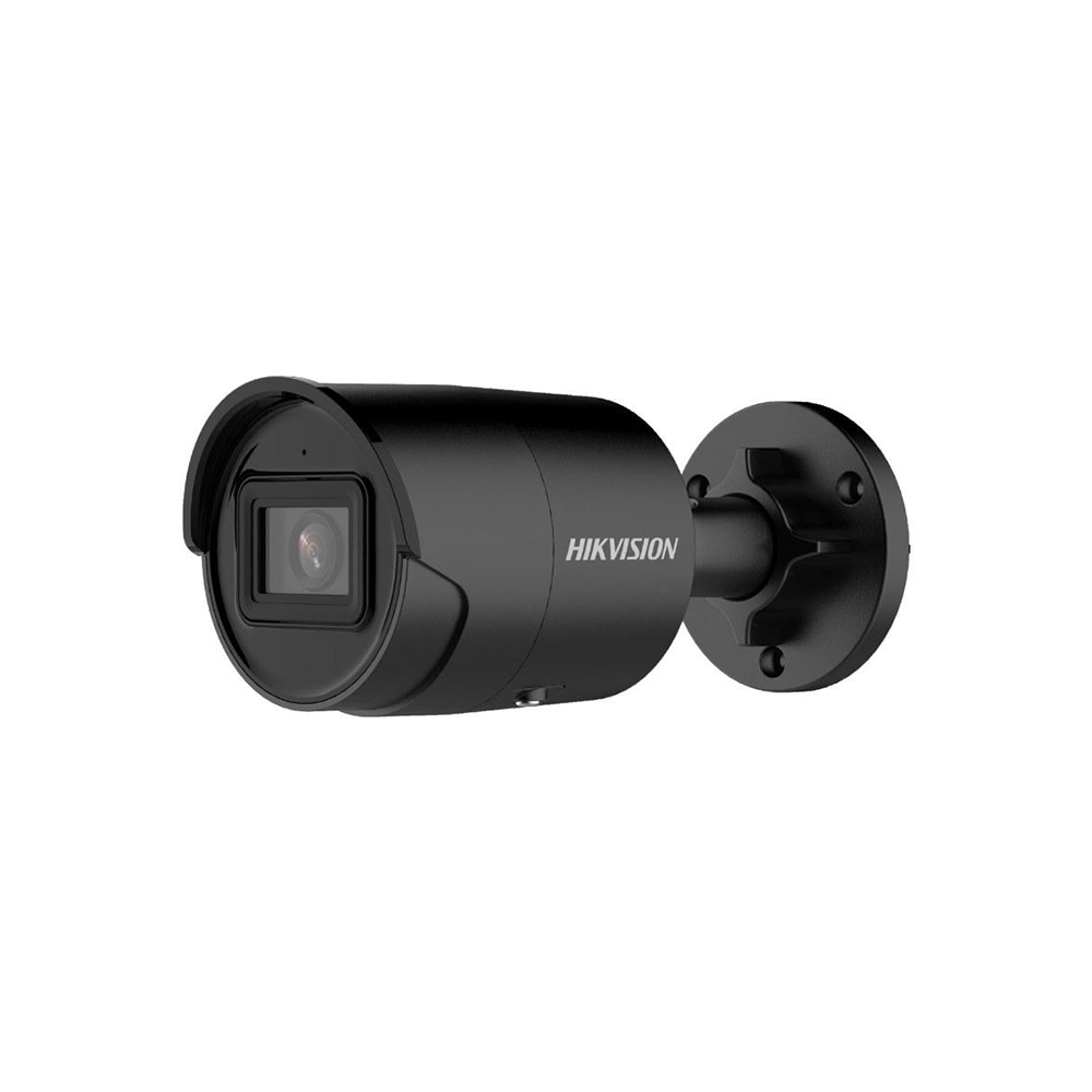 Camera supraveghere de exterior IP Hikvision AcuSense DS-2CD2063G2-IU(2.8MM)(BLACK), 6MP, IR 40 m, 2.8 mm, slot card, microfon, PoE 2.8