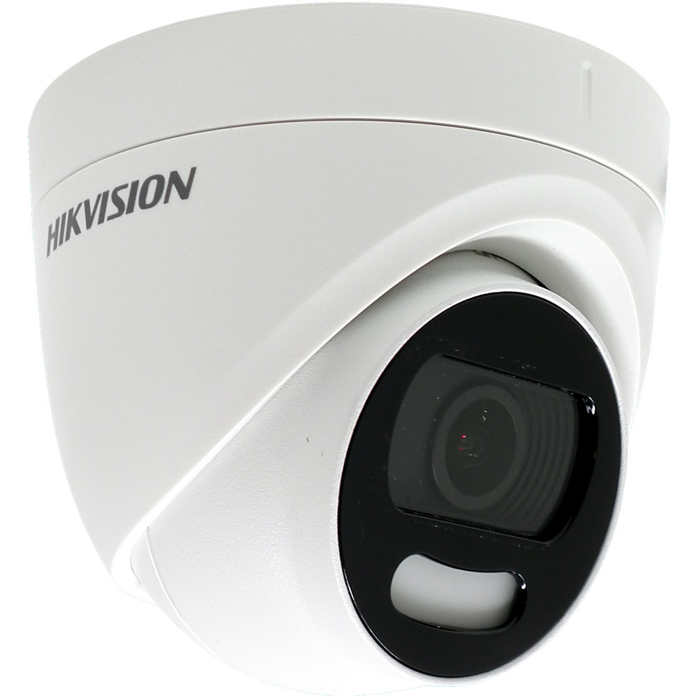 Camera supraveghere Dome Hikvision TurboHD 5.0 ColorVu DS-2CE72HFT-F, 5 MP, lumina alba 20 m, 3.6 mm la reducere HikVision