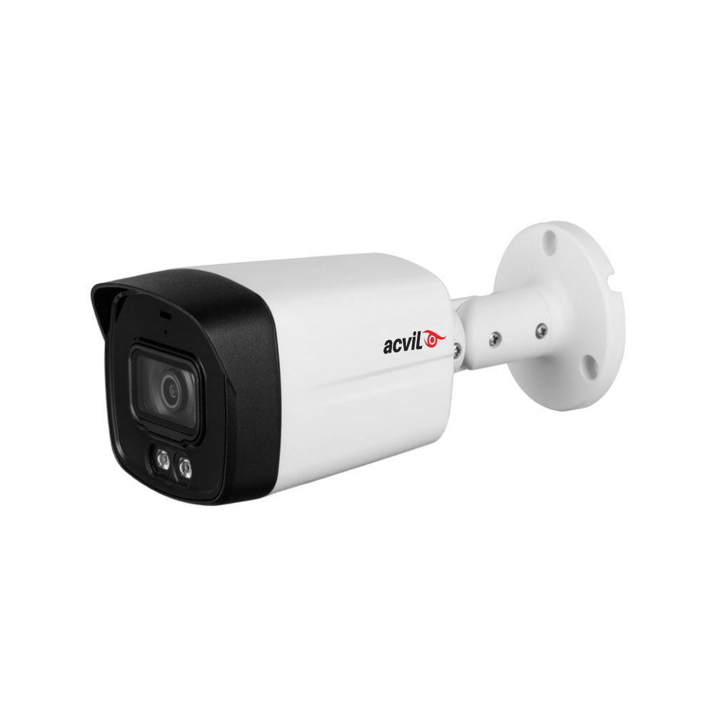 Camera supraveghere exterior Acvil Pro Full Color ACV-FC40-5MP 2.0, 5 MP, lumina alba 40 m, 3.6 mm, microfon, PoC 2.0