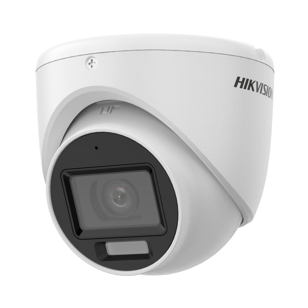 Camera Supraveghere Dome Hikvision Smart Hybrid Light Ds-2ce76k0t-lmfs, 5 Mp, Ir/lumina Alba 20 M, 2.8 Mm