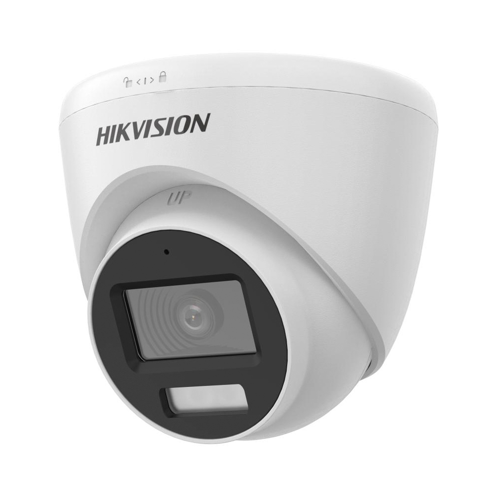Camera supraveghere Dome Hikvision Smart Hybrid Light Turret DS-2CE78K0T-LFS, 5 MP, IR 40 m, lumina alba 20 m, 2.8 mm HikVision
