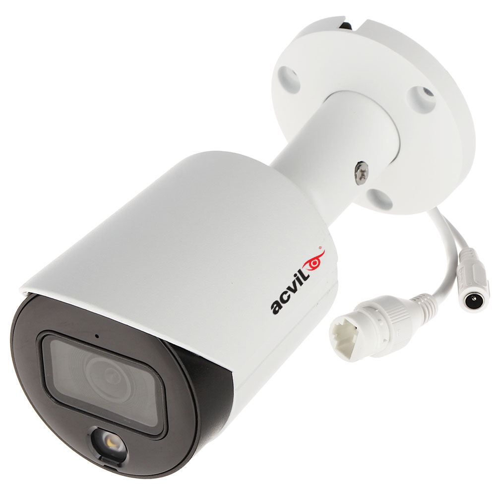 Camera supraveghere exterior IP Acvil Full Color ACV-IPFC30-4M 2.0, 4 MP, lumina alba 30 m, 2.8 mm, slot card, microfon, PoE imagine spy-shop.ro 2021