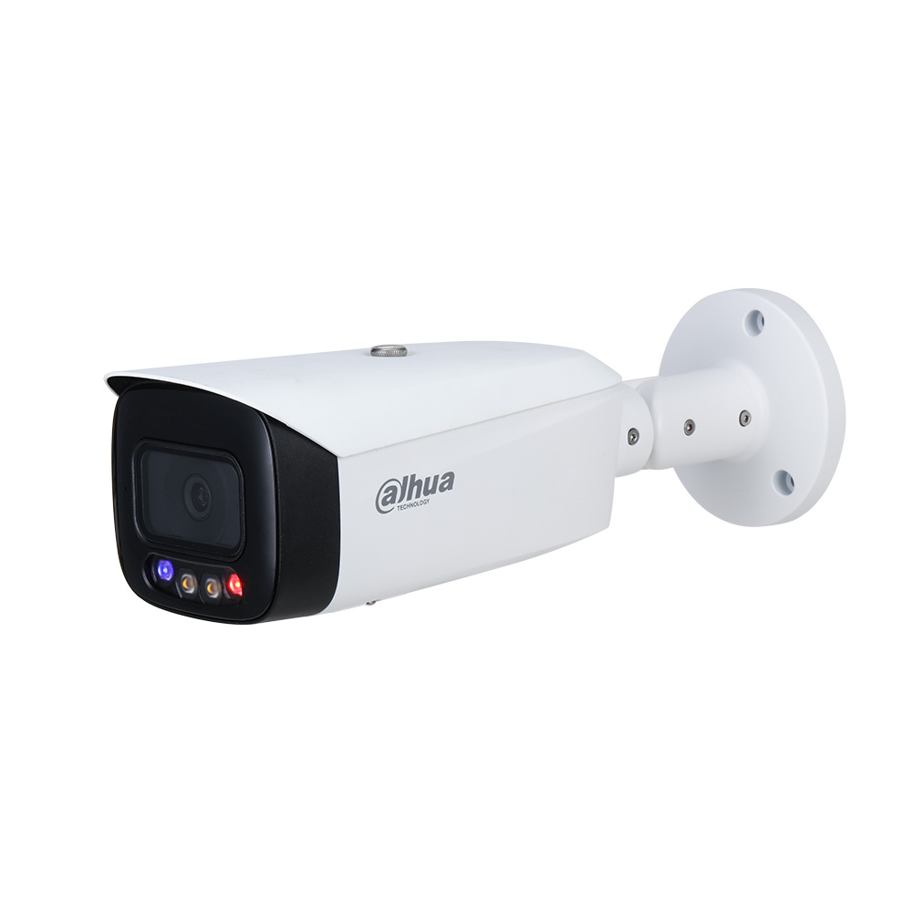 Camera supraveghere exterior IP Dahua Full Color Active Deterrence WizSense IPC-HFW3849T1-AS-PV-0360B, 8 MP, lumina alba 30 m, 3.6 mm, slot card, microfon, PoE 3.6
