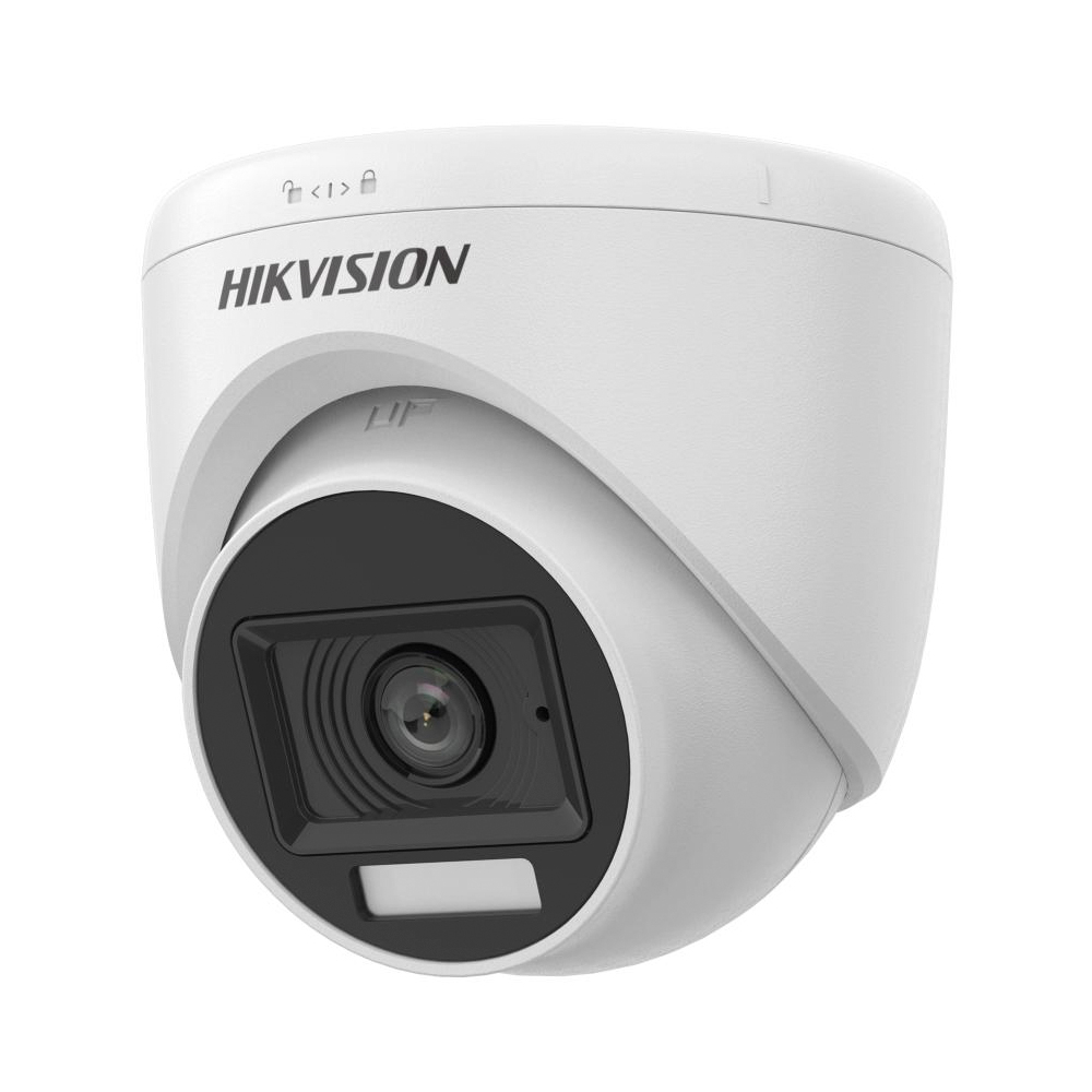 Camera supraveghere interior Hikvision Turret Smart Hybrid Light DS-2CE76D0T-LPFS(2.8MM), 2 MP, IR 20 m, lumina alba 20 m, 2.8 mm HikVision