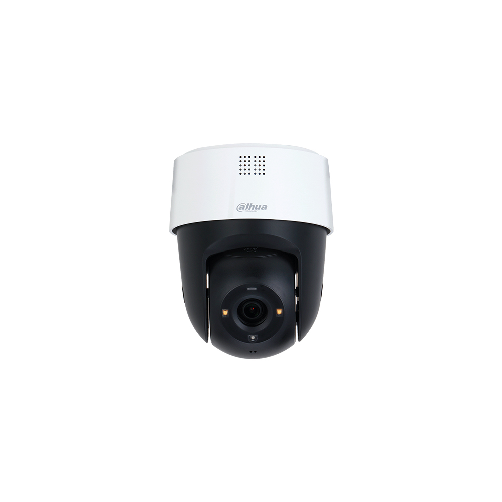 Camera supraveghere interior IP Dahua Full Color PT SD2A500-GN-A-PV, 5 MP, lumina alba 30 m, 4 mm, slot card, PoE la reducere alba