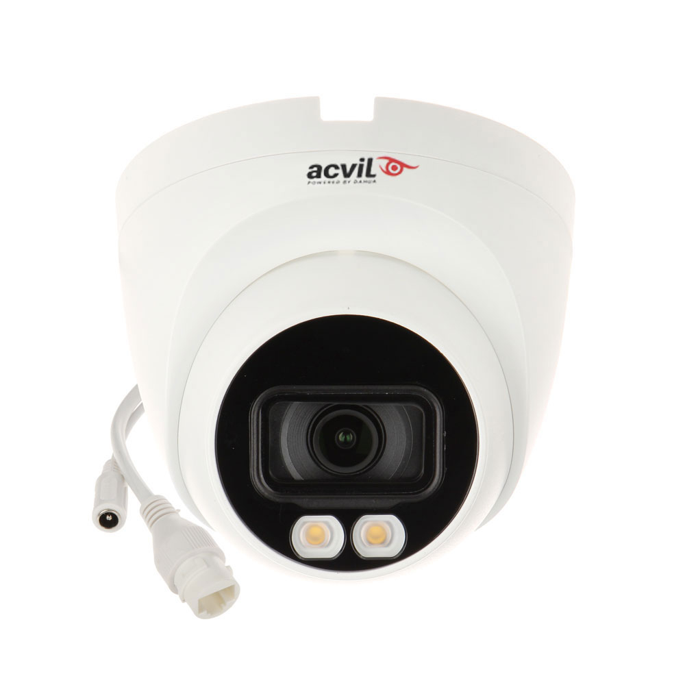 Camera supraveghere IP Dome Acvil Full Color ACV-IPDFC30-2M 2.0, 2 MP, lumina alba 30 m, 2.8 mm, slot card, microfon, PoE 2.0 imagine noua