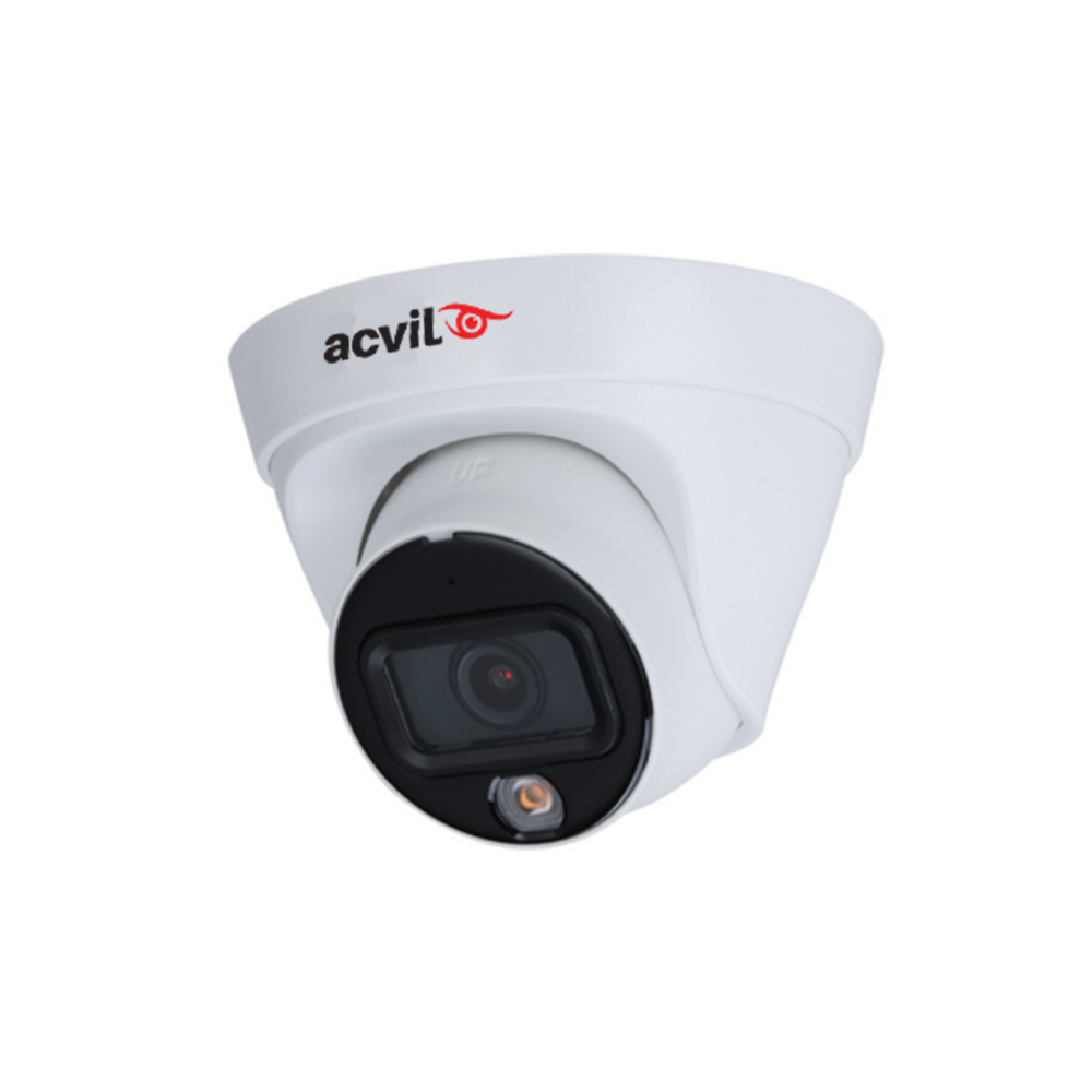 Camera supraveghere IP Dome Acvil Full Color ACV-IPDFC30-4M 2.0, 4 MP, lumina alba 15 m, 2.8 mm, microfon, PoE
