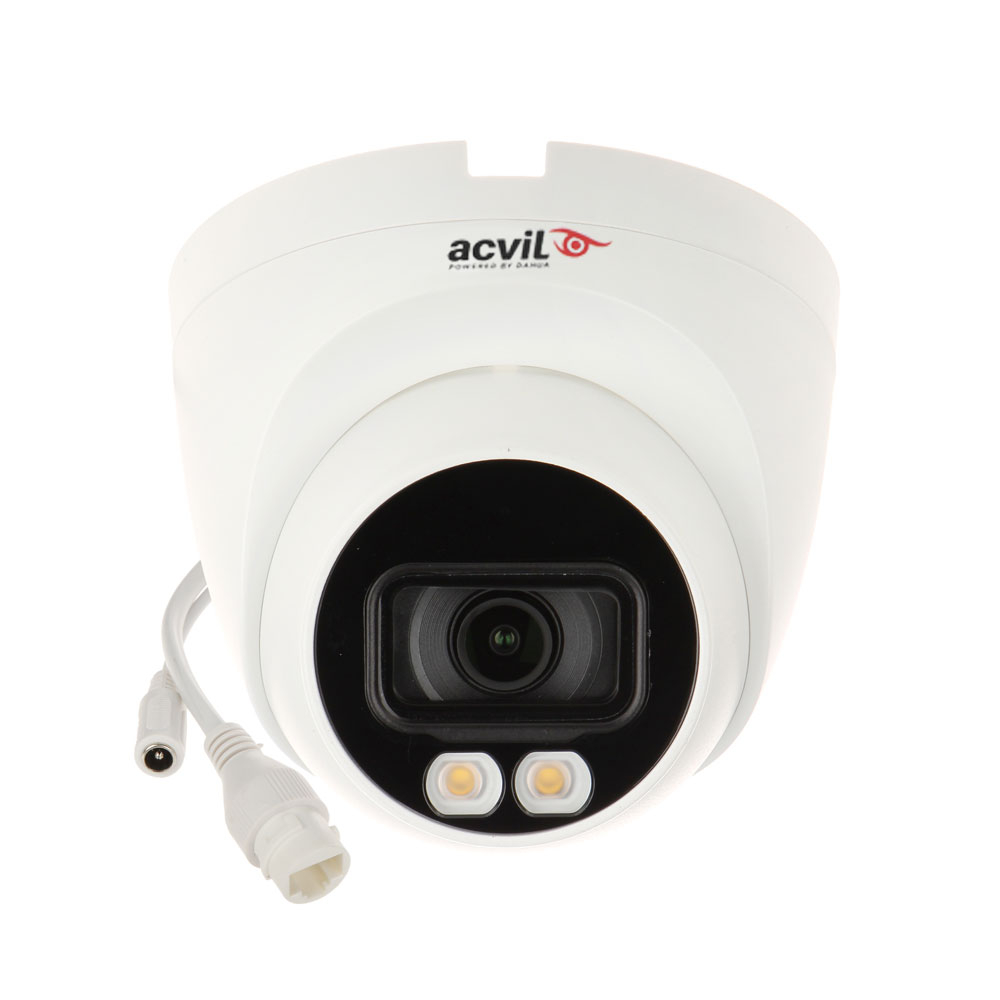 Camera supraveghere IP Dome Acvil Full Color ACV-IPDFC30-4M 2.0, 4 MP, lumina alba 30 m, 2.8 mm, slot card, microfon, PoE 2.0 imagine noua