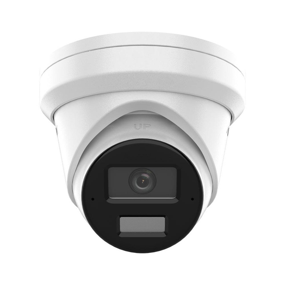 Camera supraveghere IP Dome cu iluminare duala Hikvision Acusense DS-2CD2343G2-LI2U, 4 MP, 2.8 mm, IR/lumina alba 30 m, microfon, slot card, PoE