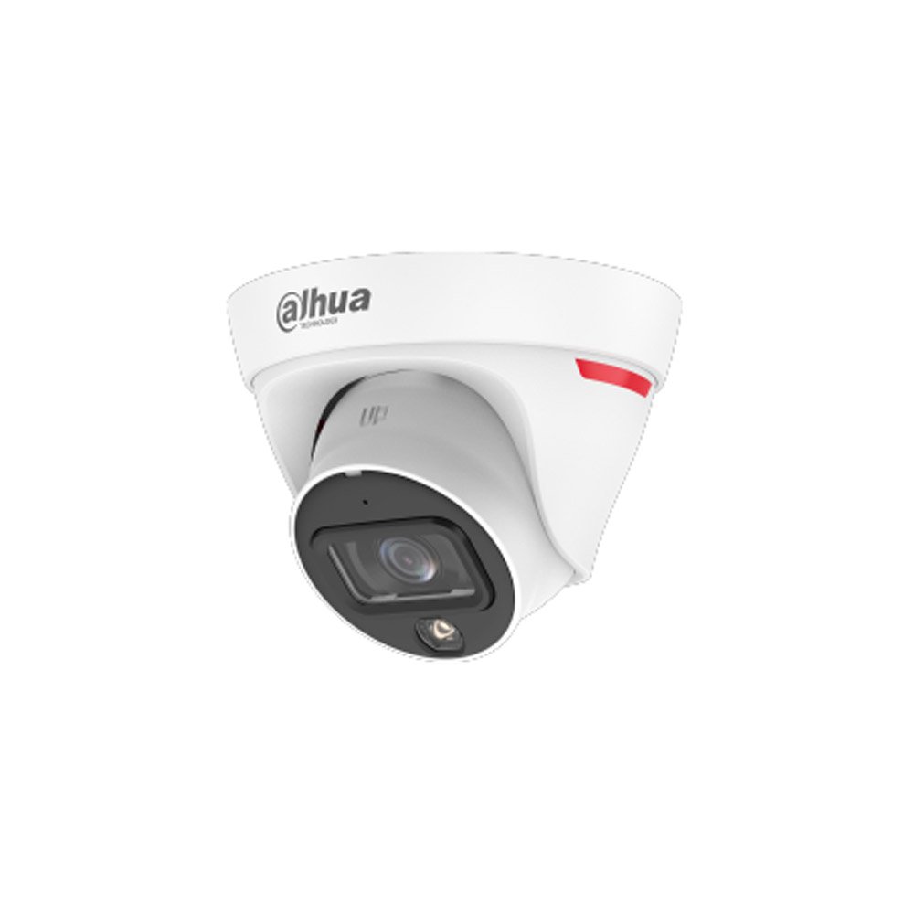 Camera supraveghere IP Dome Dahua WizColor IPC-HDW1239T1-A-LED-0280B-PRO, 2 MP, 2.8 mm, lumina calda 20 m, microfon, detectie persoane si vehicule, PoE