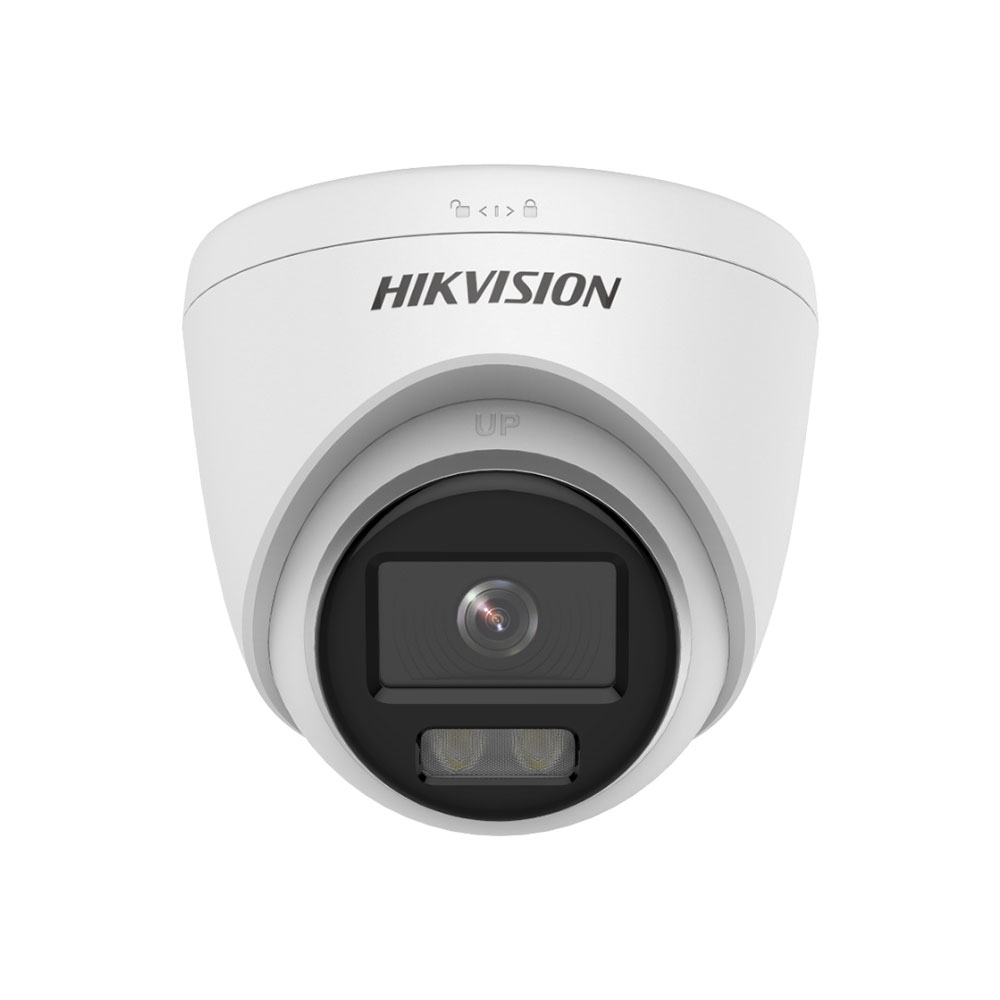 Camera supraveghere IP Dome Hikvision ColorVu Lite DS-2CD1327G0-L-2.8MM, 2 MP, lumina alba 30 m, 2.8 mm, PoE Hikvision